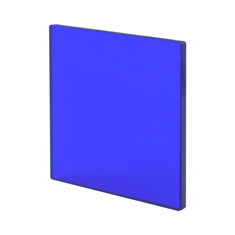 Azúrovo-modré selektívne absorpčné sklenené filtre